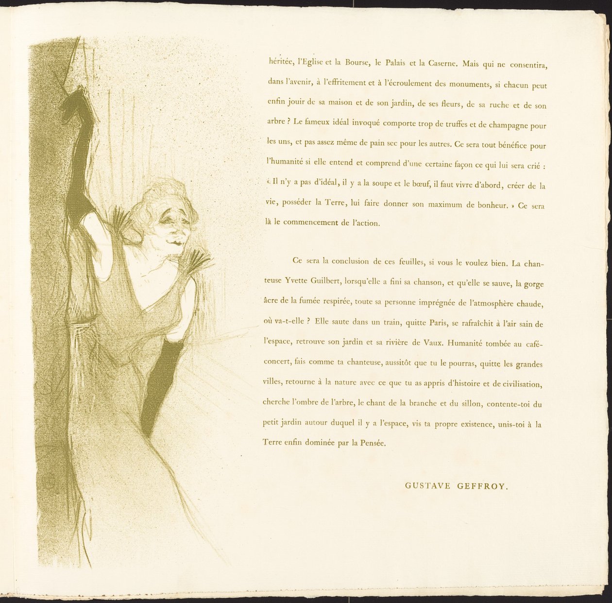 Yvette Guilbert autorstwa Henri de Toulouse Lautrec