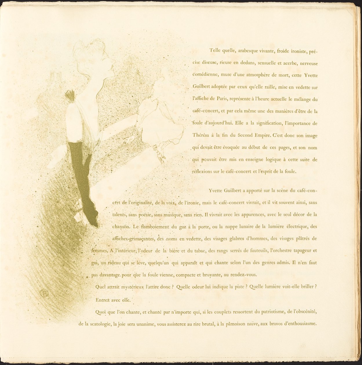Yvette Guilbert autorstwa Henri de Toulouse Lautrec