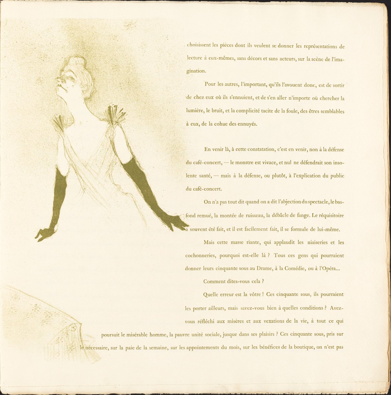 Yvette Guilbert autorstwa Henri de Toulouse Lautrec