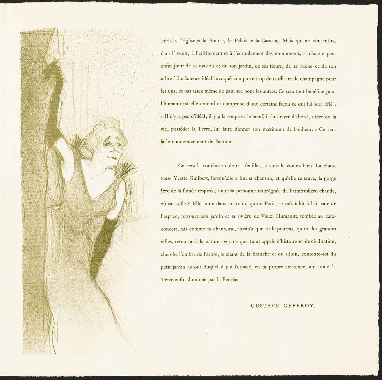 Yvette Guilbert autorstwa Henri de Toulouse Lautrec