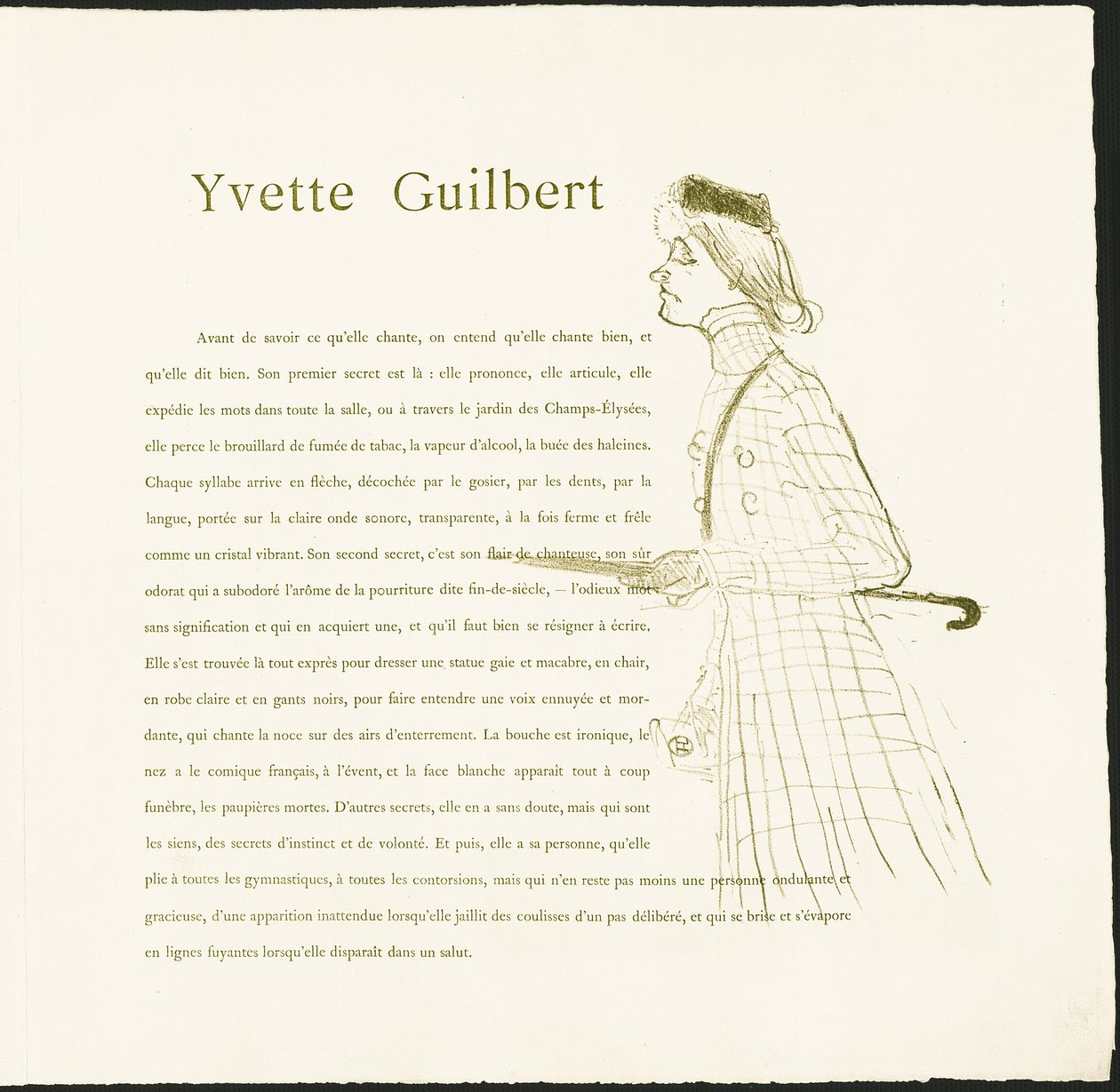 Yvette Guilbert autorstwa Henri de Toulouse Lautrec