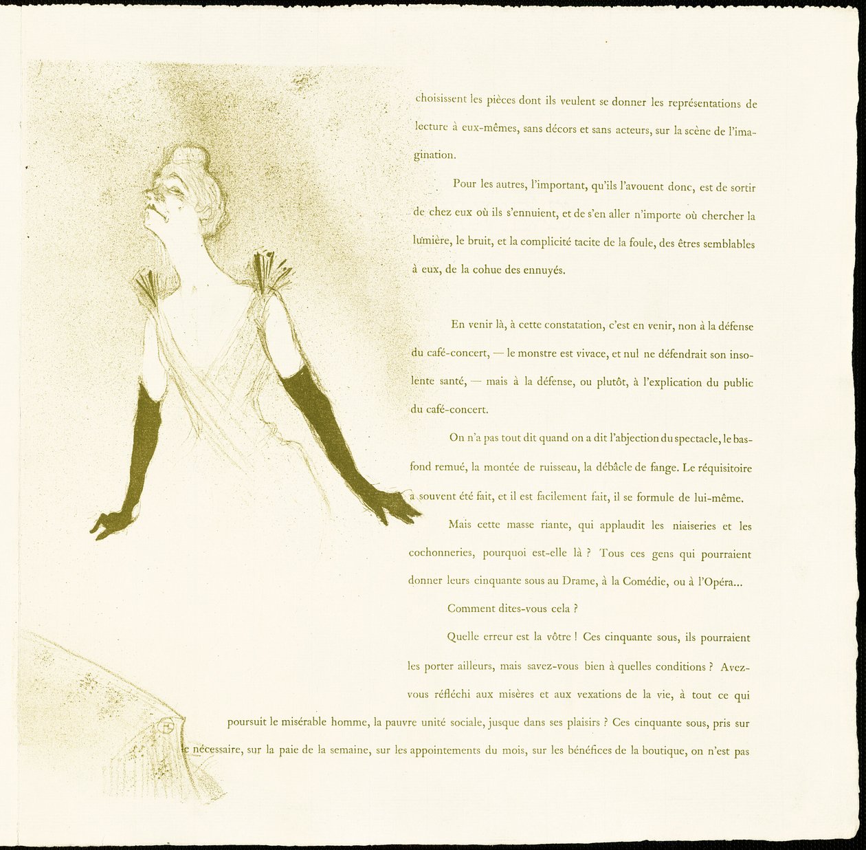 Yvette Guilbert autorstwa Henri de Toulouse Lautrec
