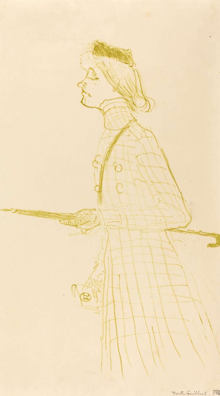 Yvette Guilbert, 1894. autorstwa Henri de Toulouse Lautrec
