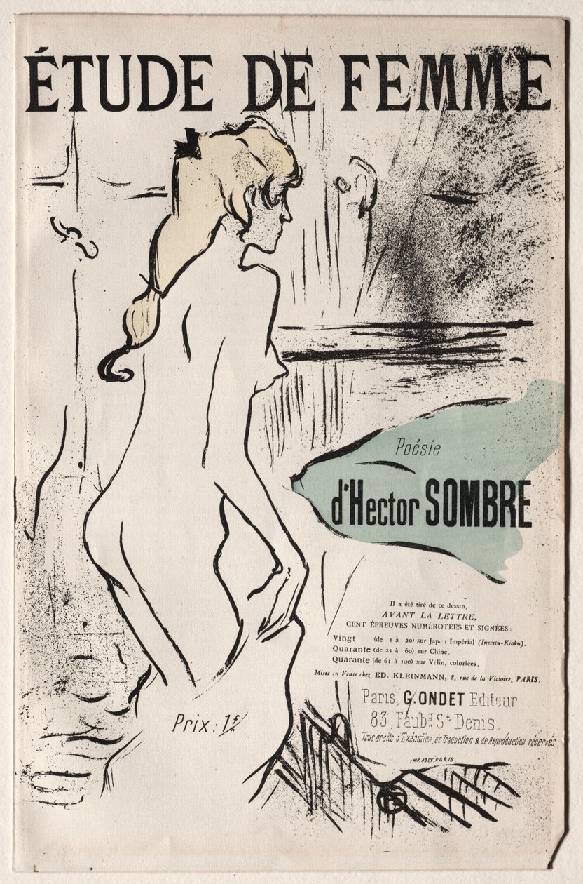 Studium kobiety, 1893. autorstwa Henri de Toulouse Lautrec