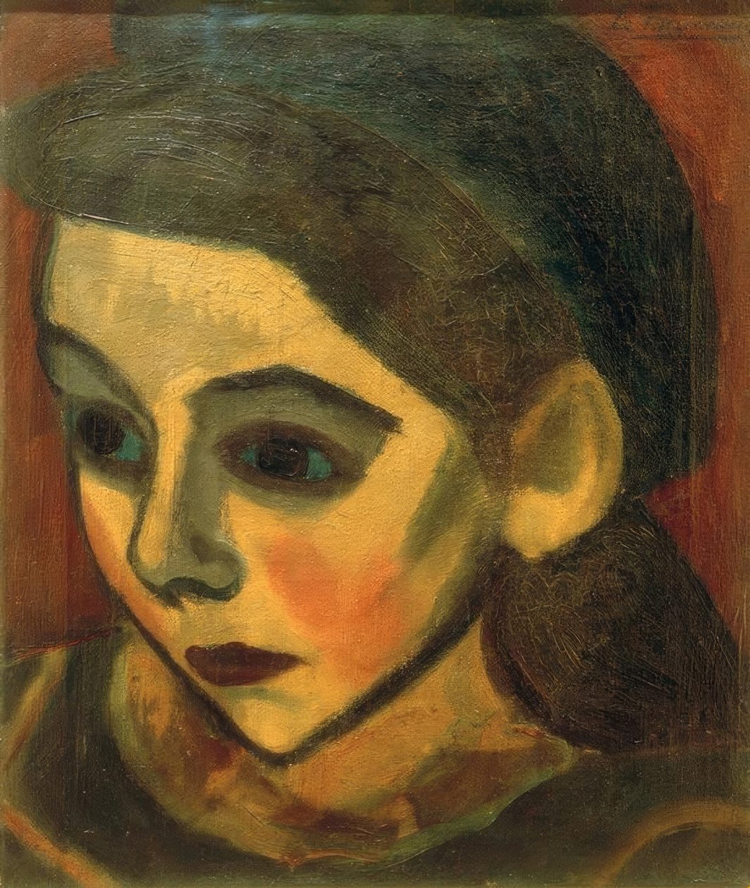 Bretońska dziewczyna autorstwa Henri Victor Gabriel Le Fauconnier