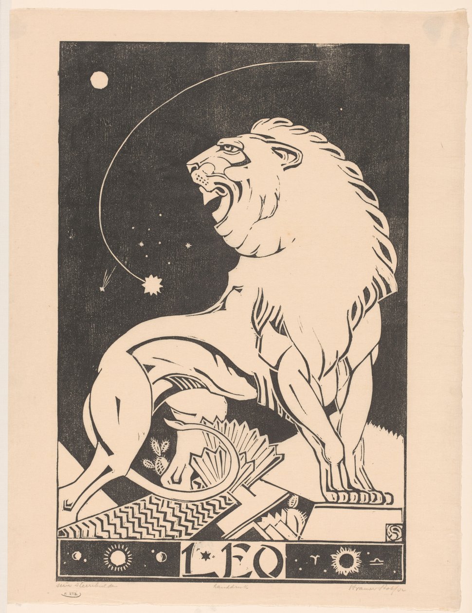 Lew Lew (tytuł na obiekcie) autorstwa Henri van der Stok (signed by artist)