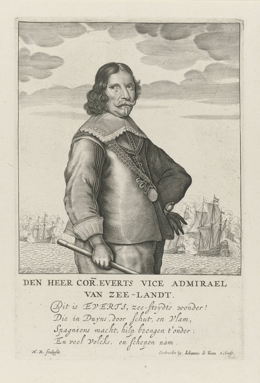 Portret Cornelisa Evertsena autorstwa Henrick Rochuszn van Dagen