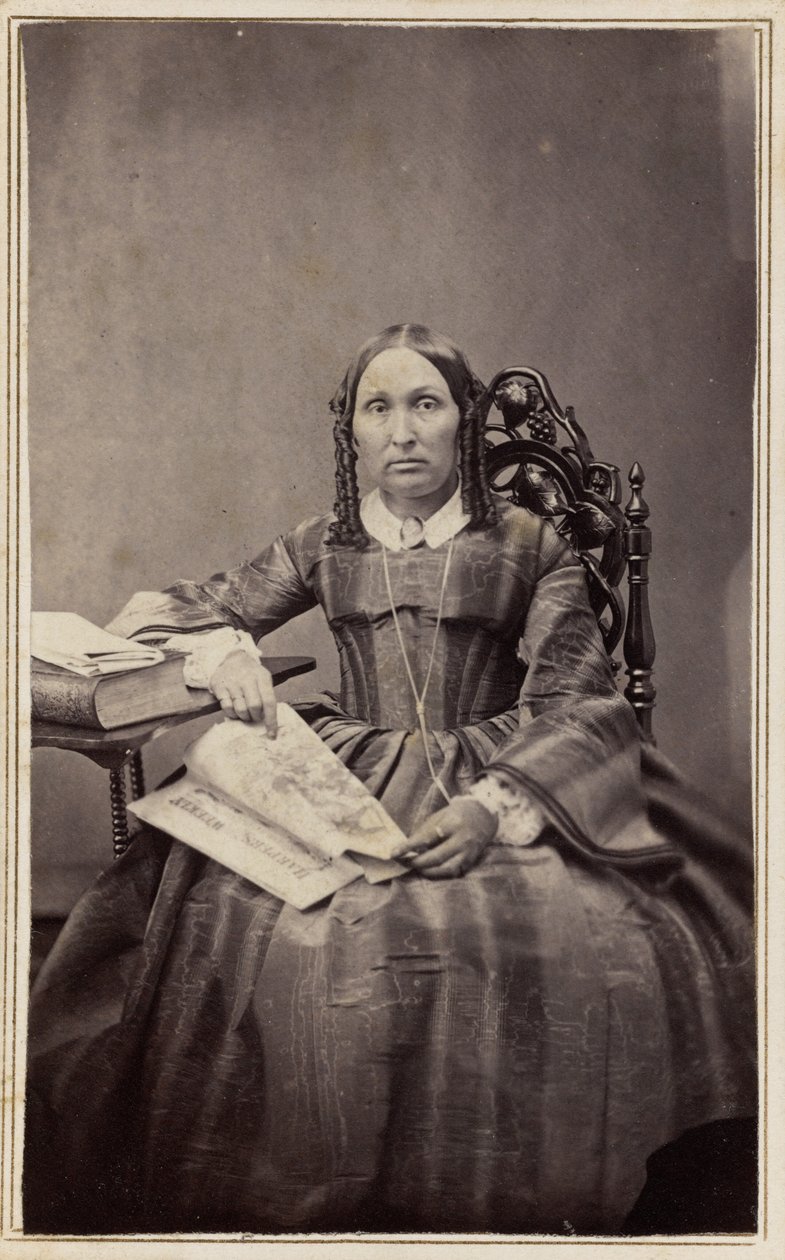 Portret kobiety, lata sześćdziesiąte XIX wieku (zdjęcie) autorstwa Henrietta M. Hart