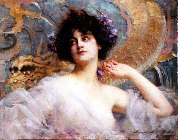 Portret młodej piękności, ok. 1904 autorstwa Henrietta Rae