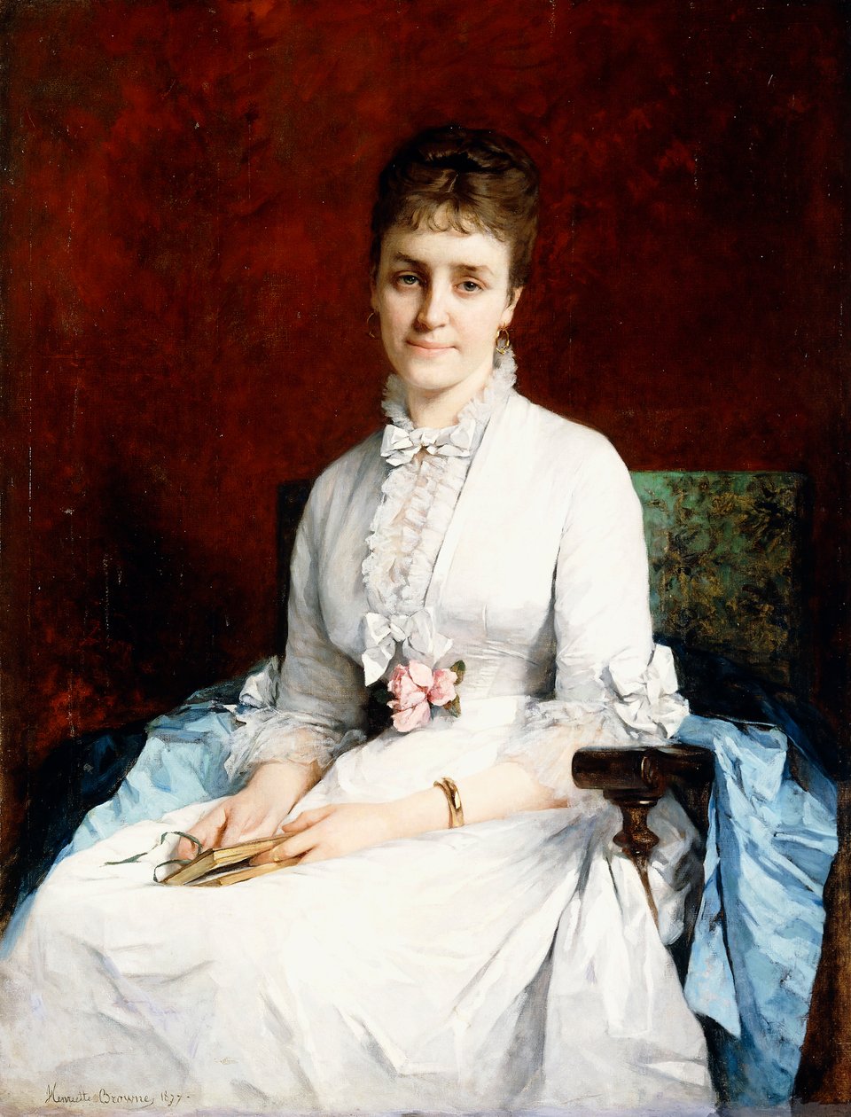 Portret damy, 1877 autorstwa Henriette Browne