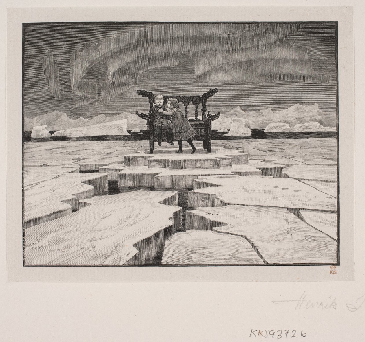 Ilustracja do H. C. Andersena: „Królowa Śniegu” autorstwa Henrik Arnold Hamilkar Sørensen