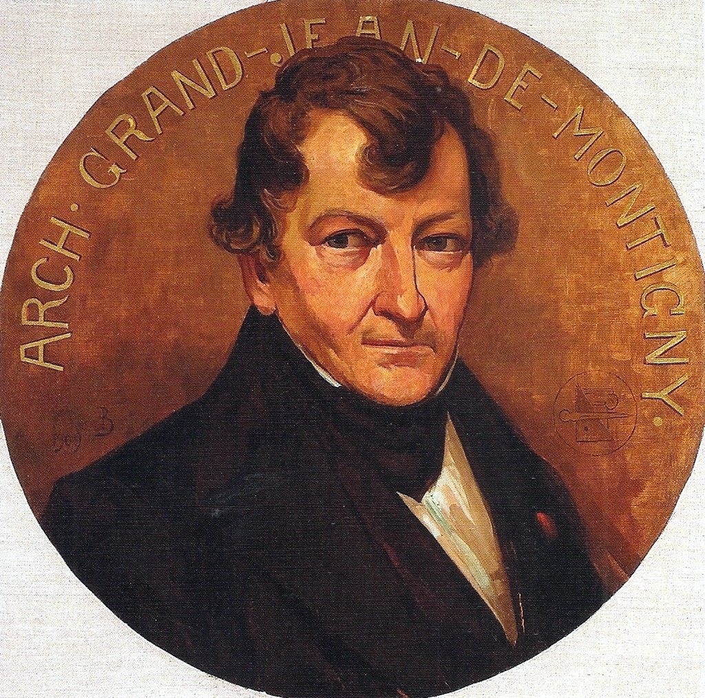 Portret architekta Grandjeana de MontignynPortugues: Portret architekta Grandjean de Montigny studium do fresku na fasadzie budynku Państwowej Szkoły Sztuk Pięknych, obecnie Narodowego Muzeum Sztuk Pięknych, Rio de Janeiro, RJn autorstwa Henrique Bernardelli