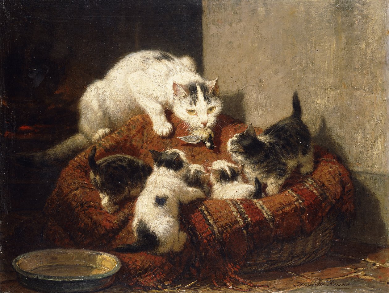 Pierzasty Prezent, autorstwa Henriëtte Ronner Knip