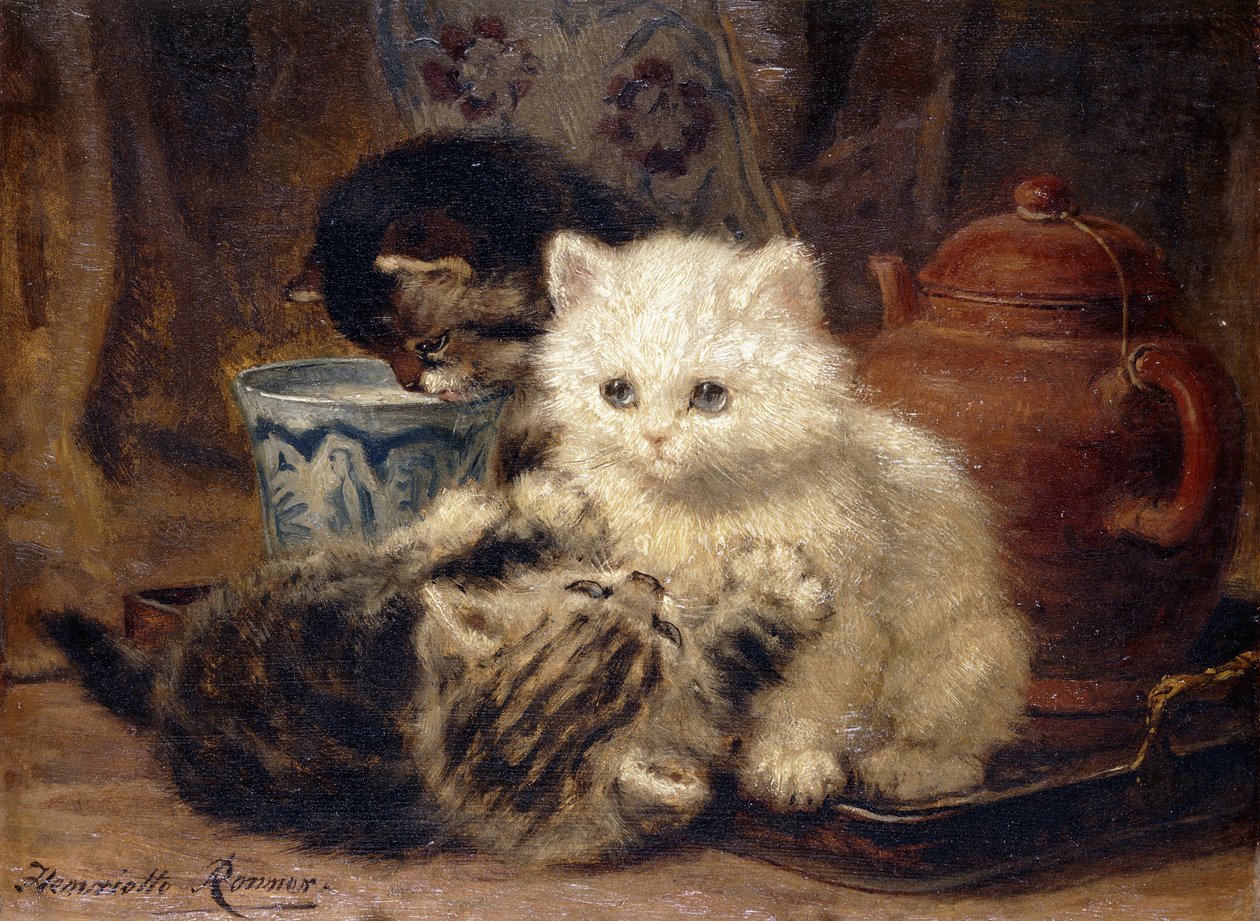 Popołudniowa herbata, autorstwa Henriëtte Ronner Knip