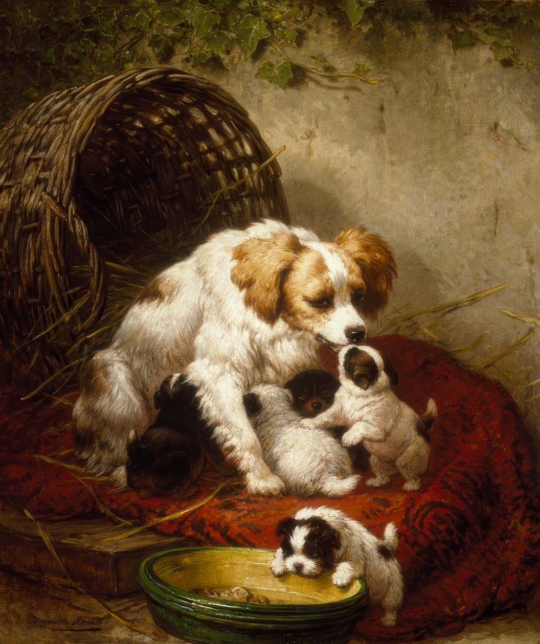 Szczęśliwa rodzina autorstwa Henriëtte Ronner Knip