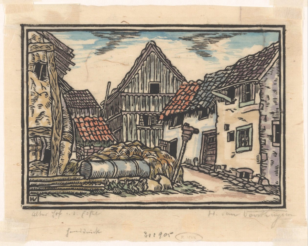 Farma w Eifel autorstwa Henriëtte van Hove (signed by artist)