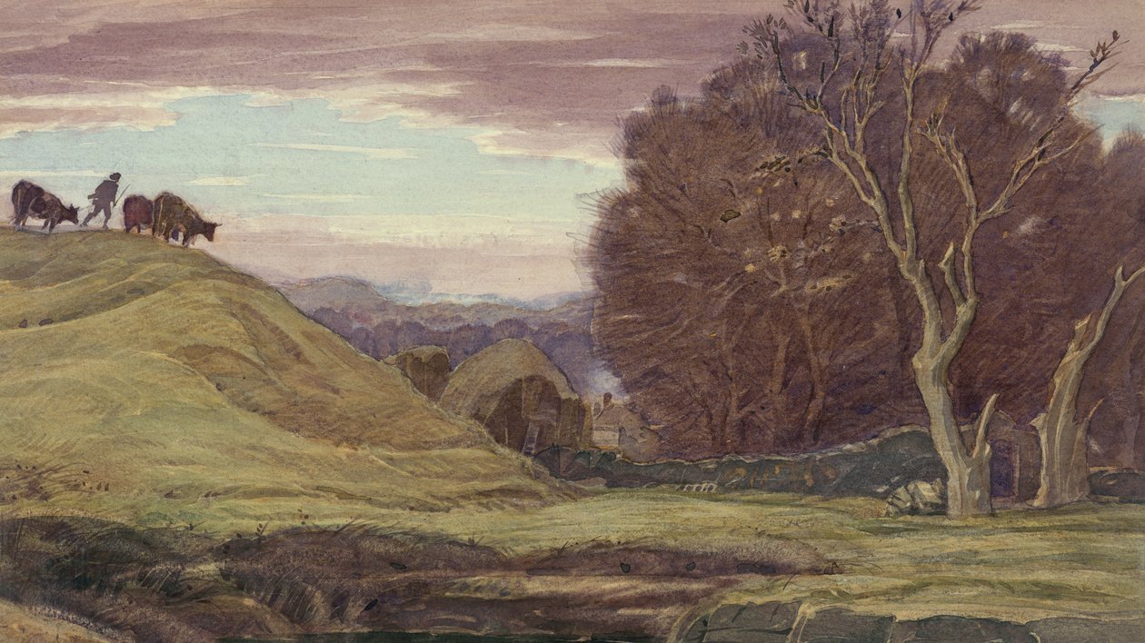 Walijski krajobraz pasterski, ok. 1920 autorstwa Henry A. 1868 1940 Payne