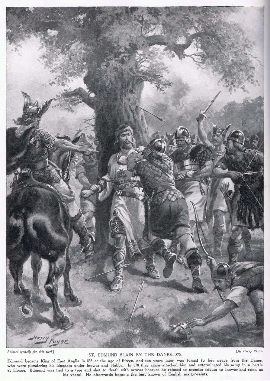 Święty Edmund zabity przez Duńczyków AD870, 1920