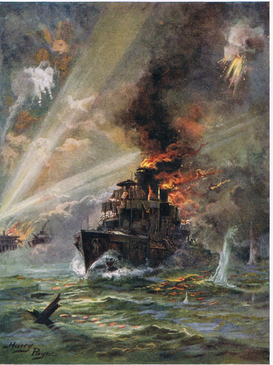 „Mściwe” wycofanie się z kreta po wielkim osiągnięciu, dzień św. Jerzego, 1918 autorstwa Henry A. Payne