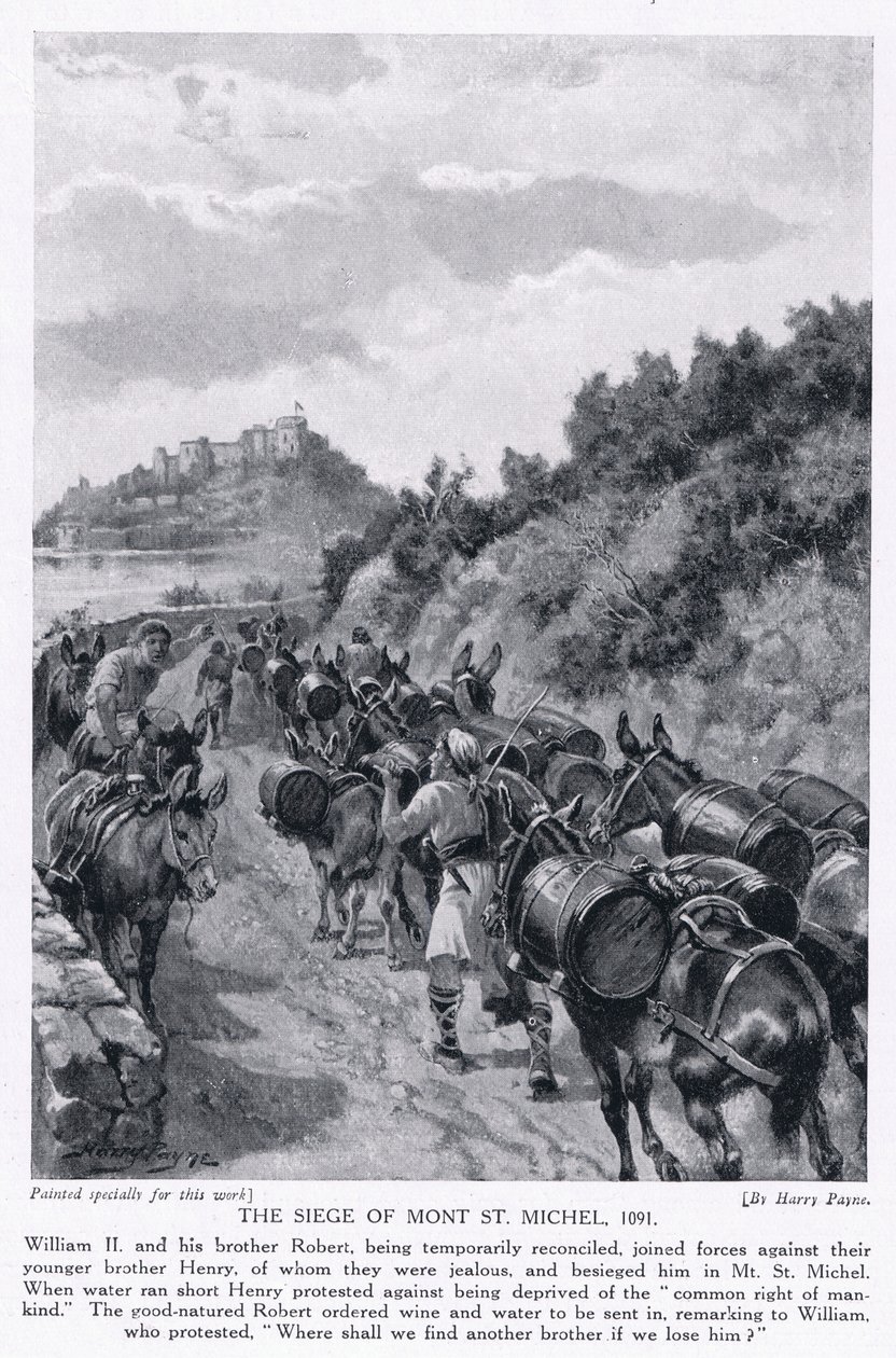 Oblężenie Mont St Michel AD1091, lata 20. autorstwa Henry A. Payne