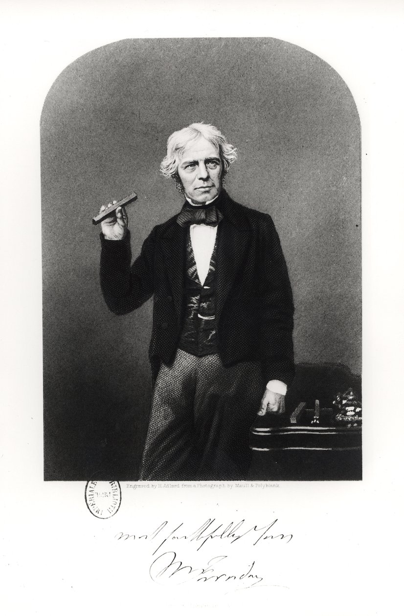 Portret Michaela Faradaya (1791-1867) autorstwa Henry Adlard