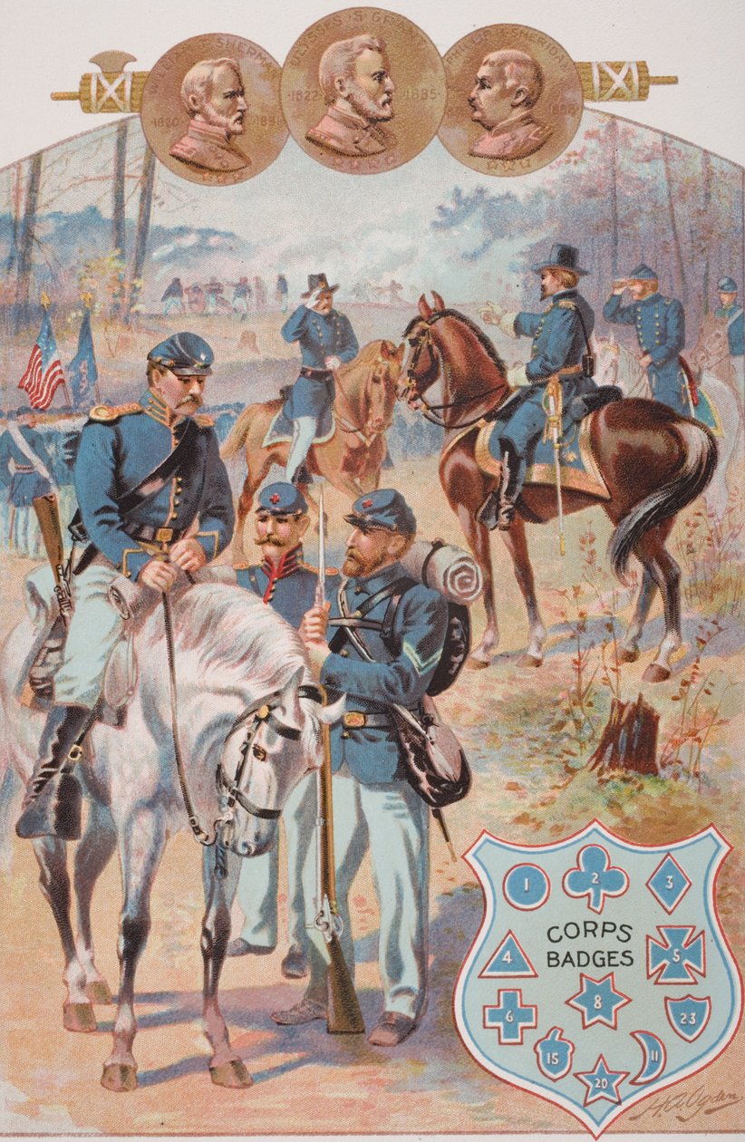 Mundury federalne podczas wojny secesyjnej (1861-65) autorstwa Henry Alexander Ogden