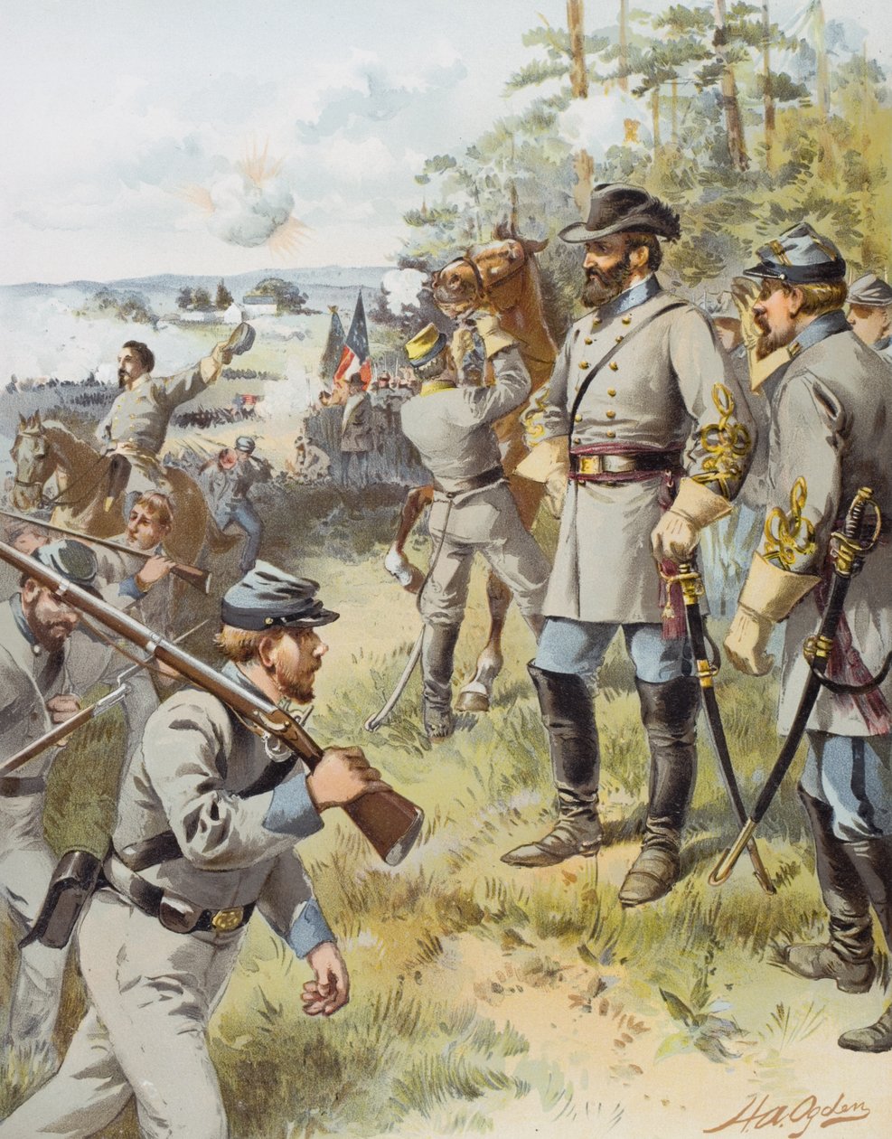 Generał Stonewall Jackson w pierwszej bitwie pod Bull Run, 17 sierpnia 1861 r autorstwa Henry Alexander Ogden