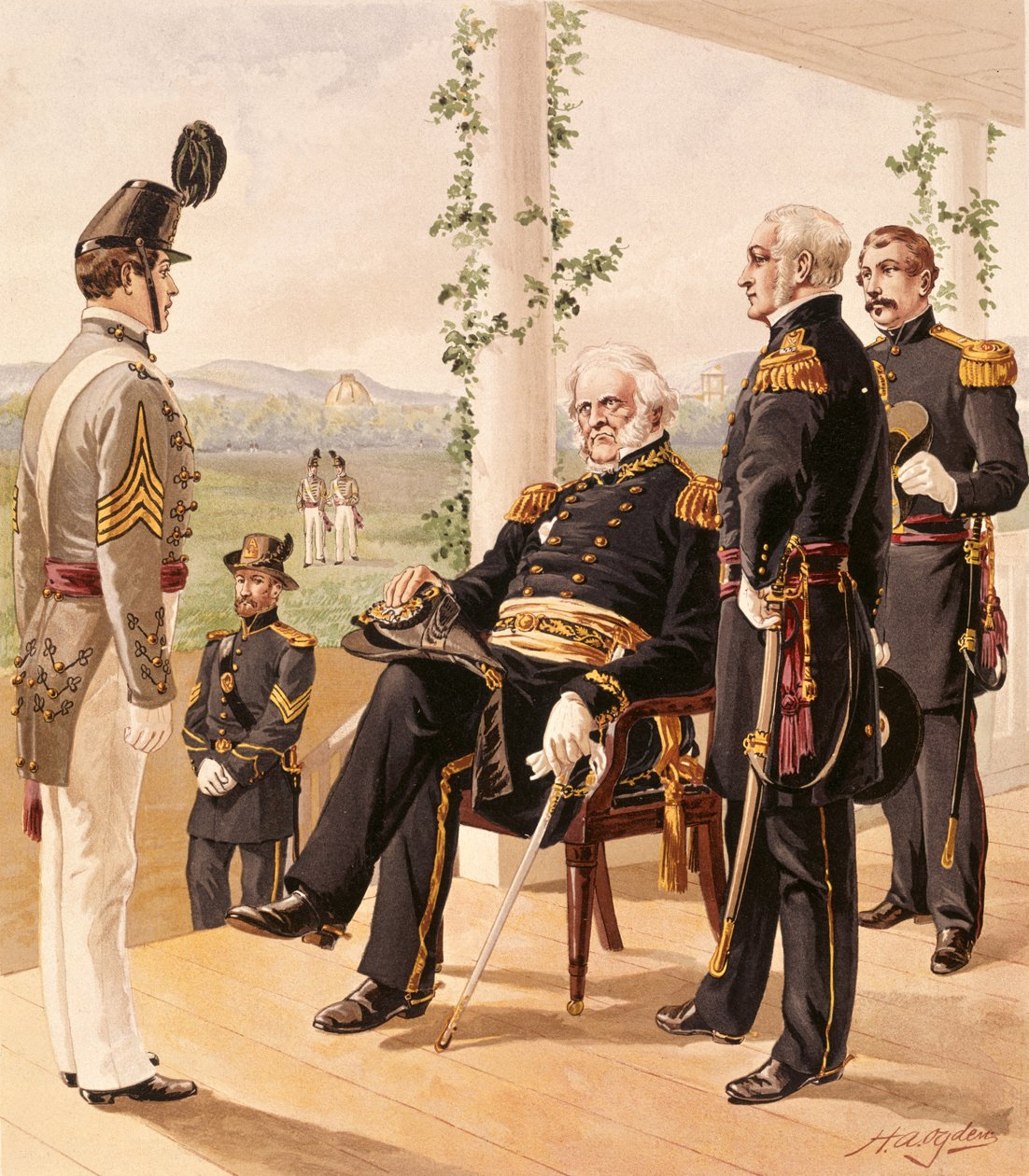 Mundury armii amerykańskiej, 1858-61, wydane przez G.H. Buek i spółka, 1885 autorstwa Henry Alexander Ogden