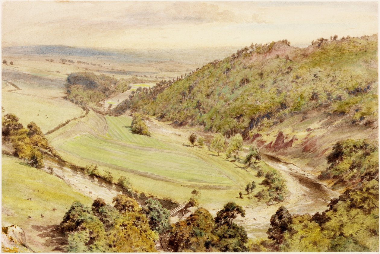 Birdoswald (ołówek i akwarela na papierze (wklejony na karton)) autorstwa Henry Burdon Richardson