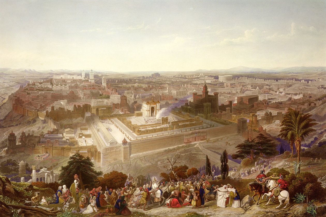 Jerozolima w jej wielkości, rytowana przez Charlesa Mottrama (1807-76) 1860 autorstwa Henry Courtney Selous