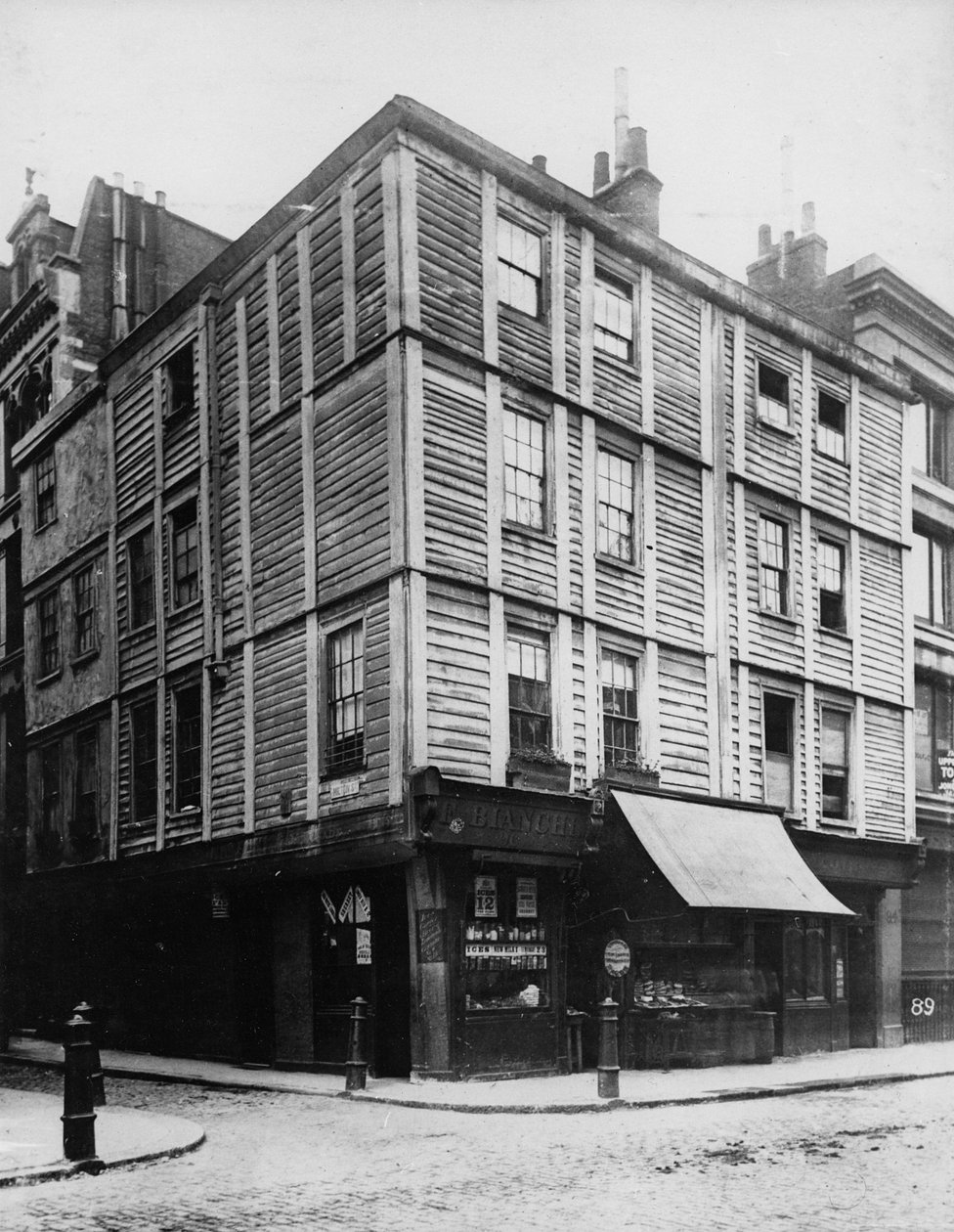 Róg Fore Street i Milton Street, c.1884 autorstwa Henry Dixon