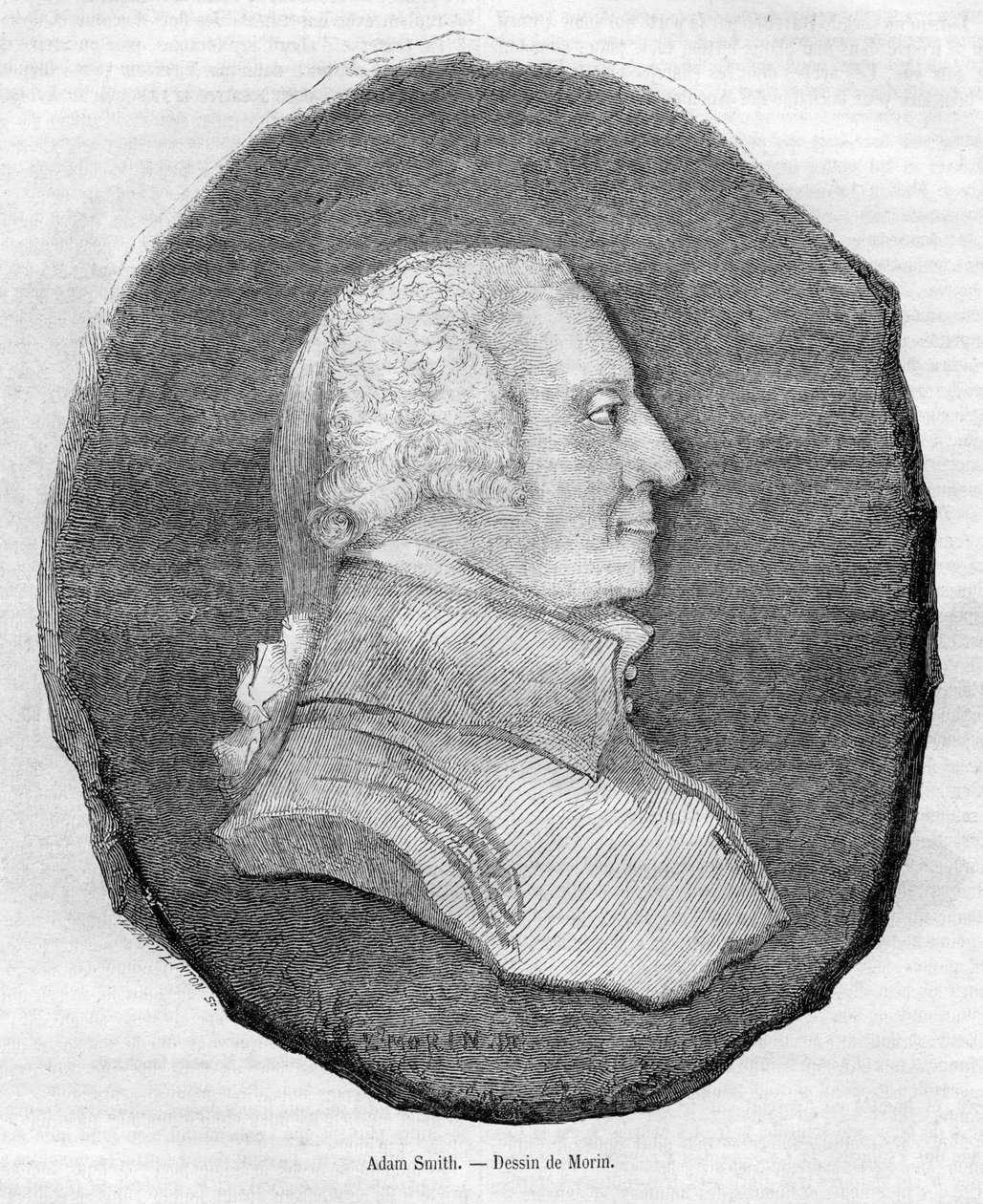 grawerowany portret autorstwa Henry Duff Linton d’après Edmond Morin