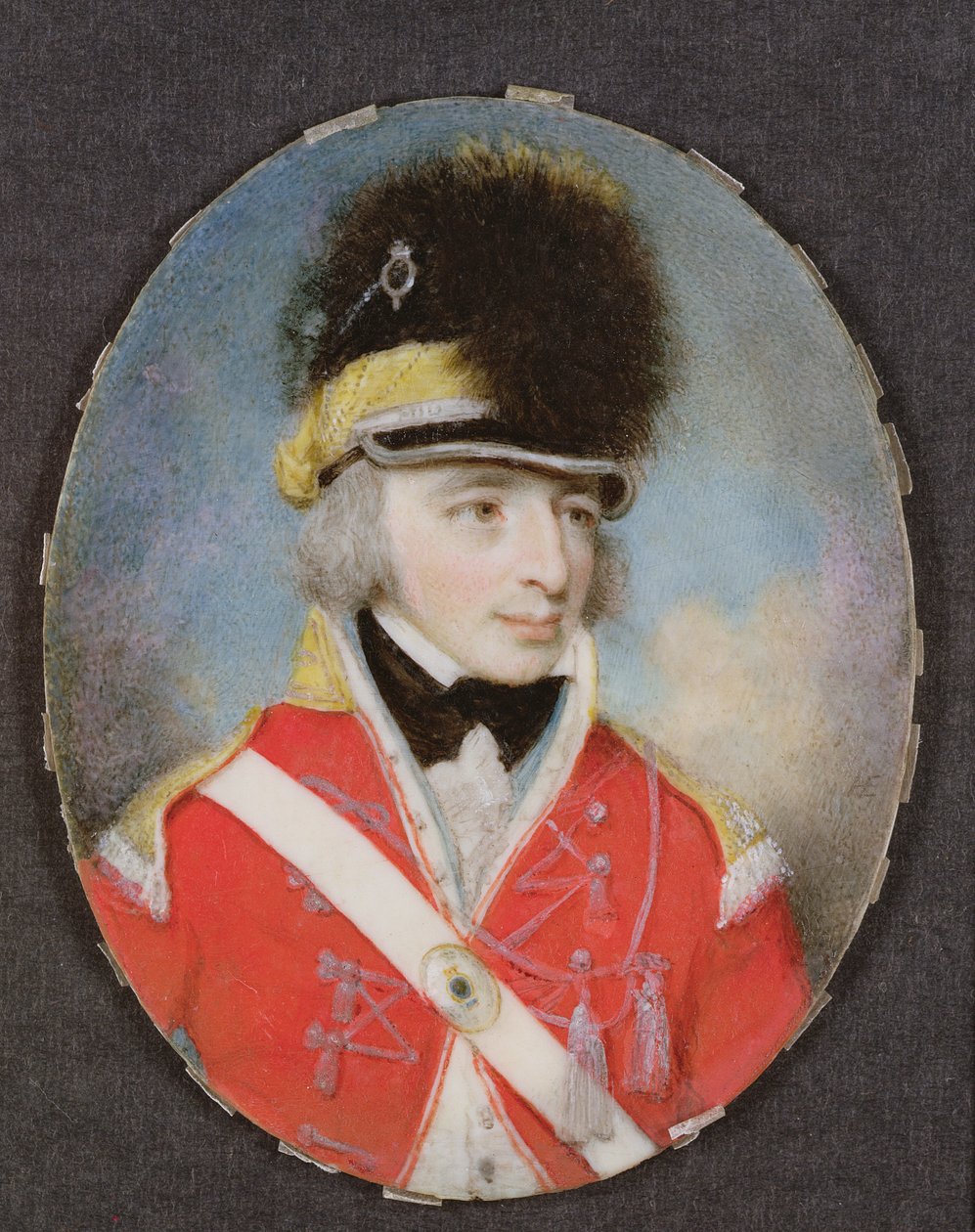 Miniatura nieznanego oficera, ok.1797 autorstwa Henry Edridge