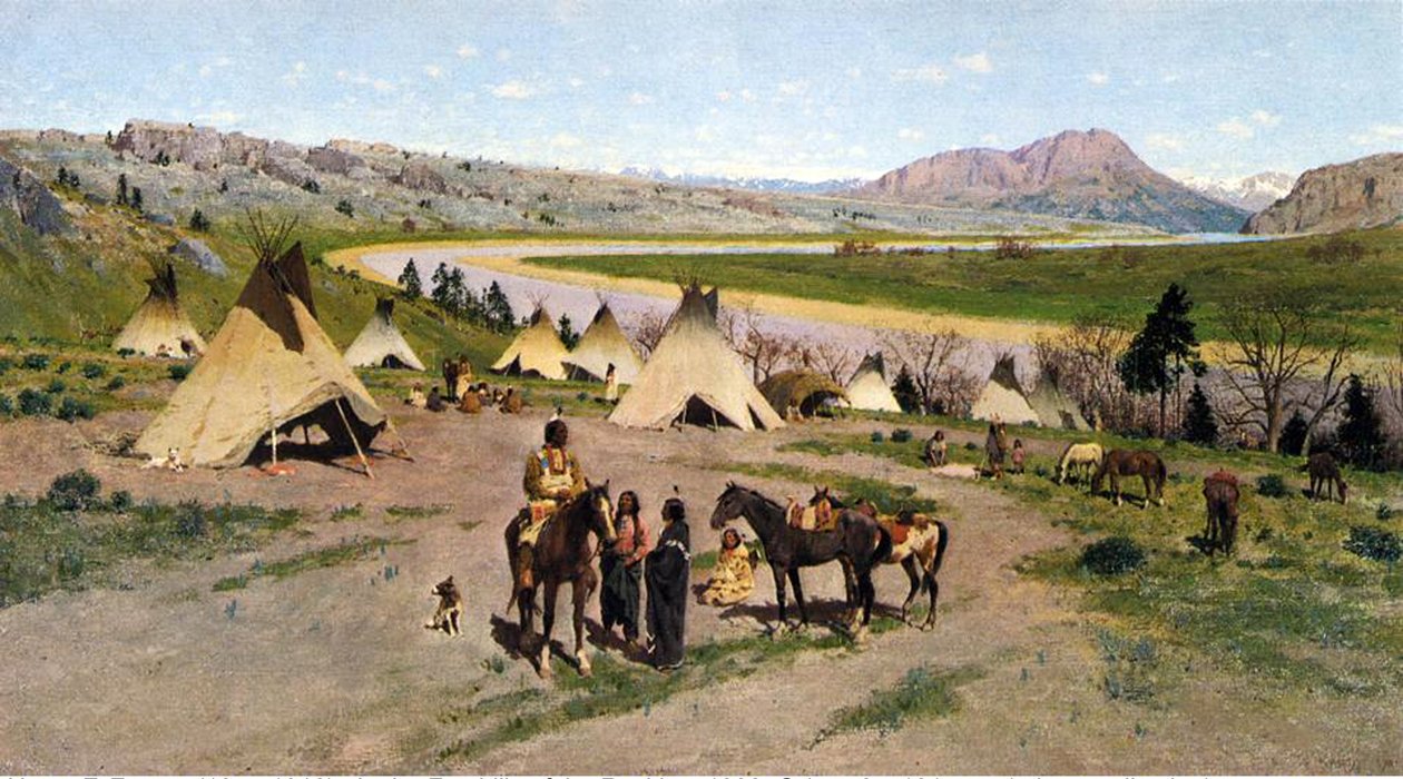 U podnóża Gór Skalistych, 1898 autorstwa Henry Francois Farny