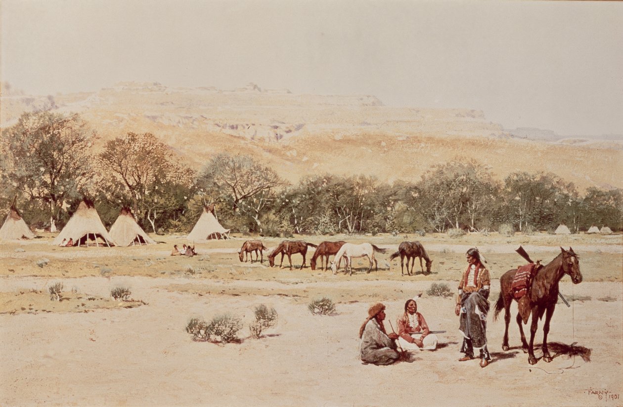 Obozowisko Indian, Denver, Kolorado autorstwa Henry Francois Farny