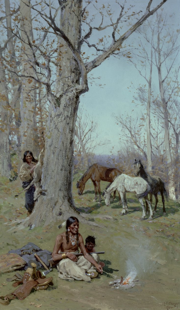 Śniadanie chłopca, 1904 autorstwa Henry Francois Farny