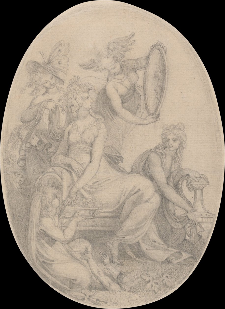 Rysunek do frontyspisu Erasmusa Darwin Ogród botaniczny autorstwa Johann Heinrich Füssli