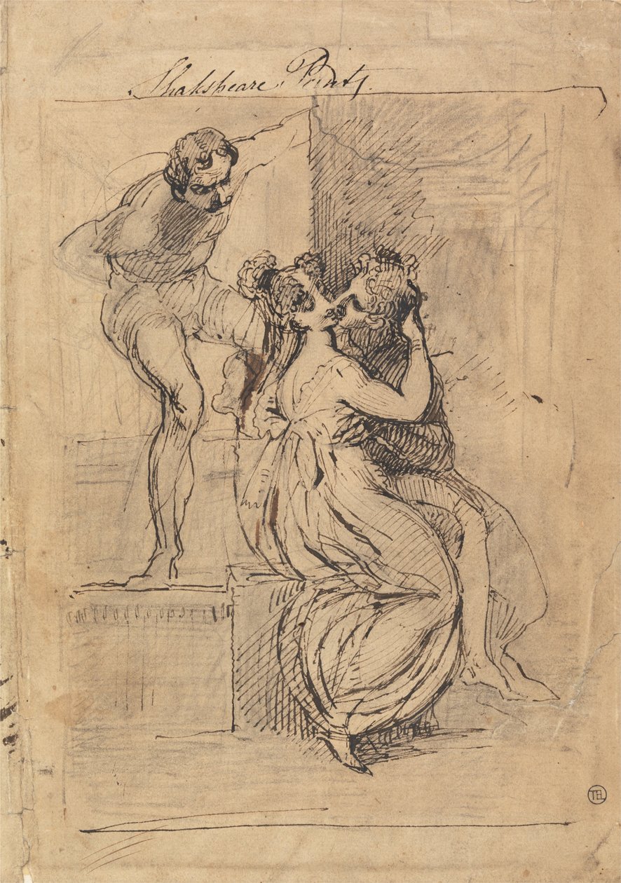 Postać pochylająca się nad schodami autorstwa Johann Heinrich Füssli