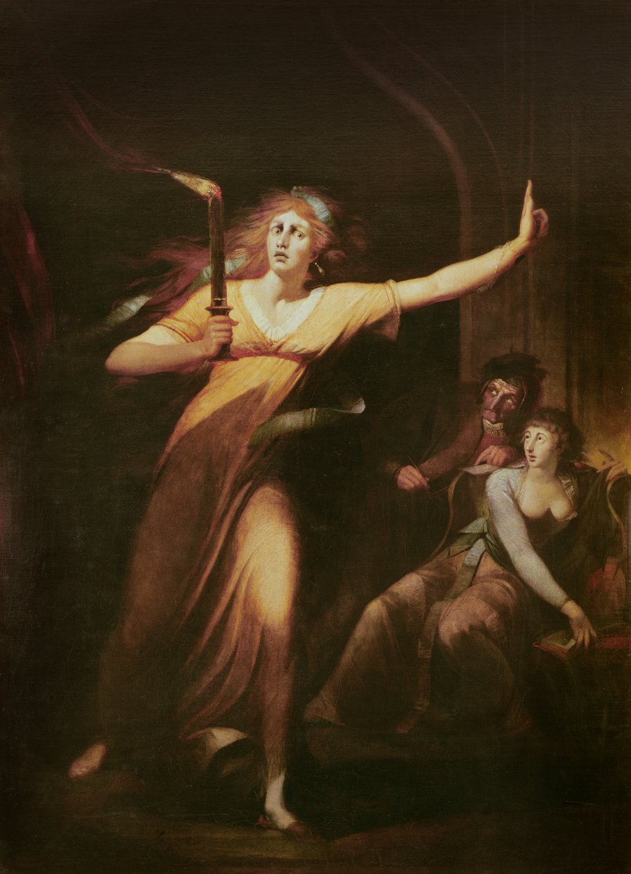 Lady Makbet Lunatykująca, 1783 autorstwa Johann Heinrich Füssli