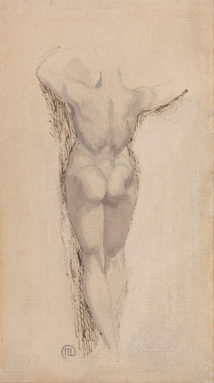 Studium pleców nagiej kobiety, stojącej autorstwa Johann Heinrich Füssli