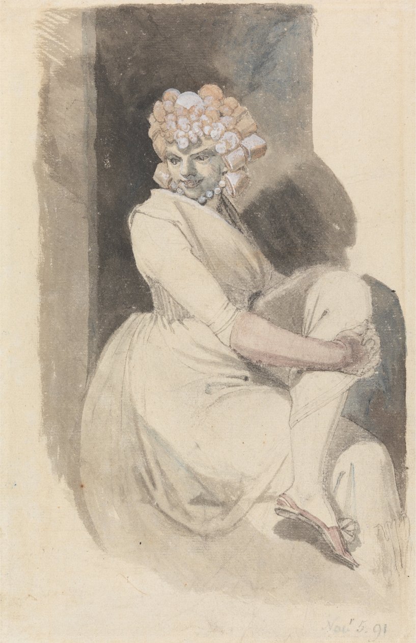 Studium siedzącej kobiety autorstwa Johann Heinrich Füssli