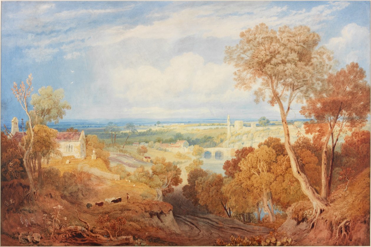Zamek Barnard (ołówek i akwarela na papierze (na papierze)) autorstwa Henry Gastineau