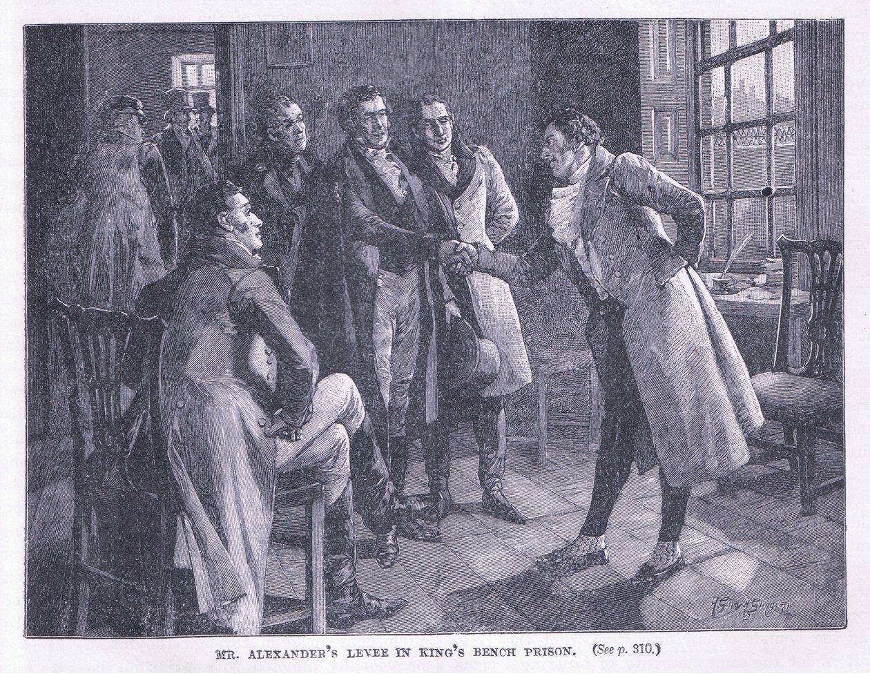 Grobla pana Aleksandra w więzieniu Kings Bench AD 1830 autorstwa Henry Gillard Glindoni