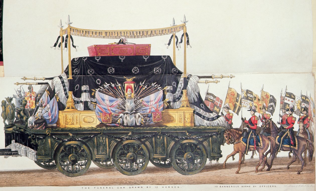 Wóz pogrzebowy księcia Wellingtona, 1853 r. autorstwa George Augustus Sala