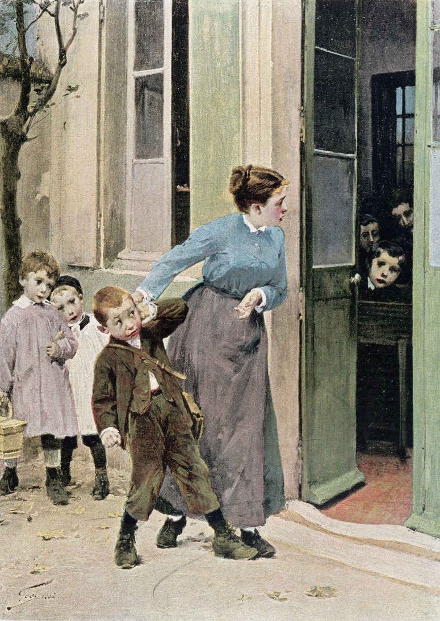 Obowiązek szkolny, 1882 autorstwa Henri Jules Jean Geoffroy