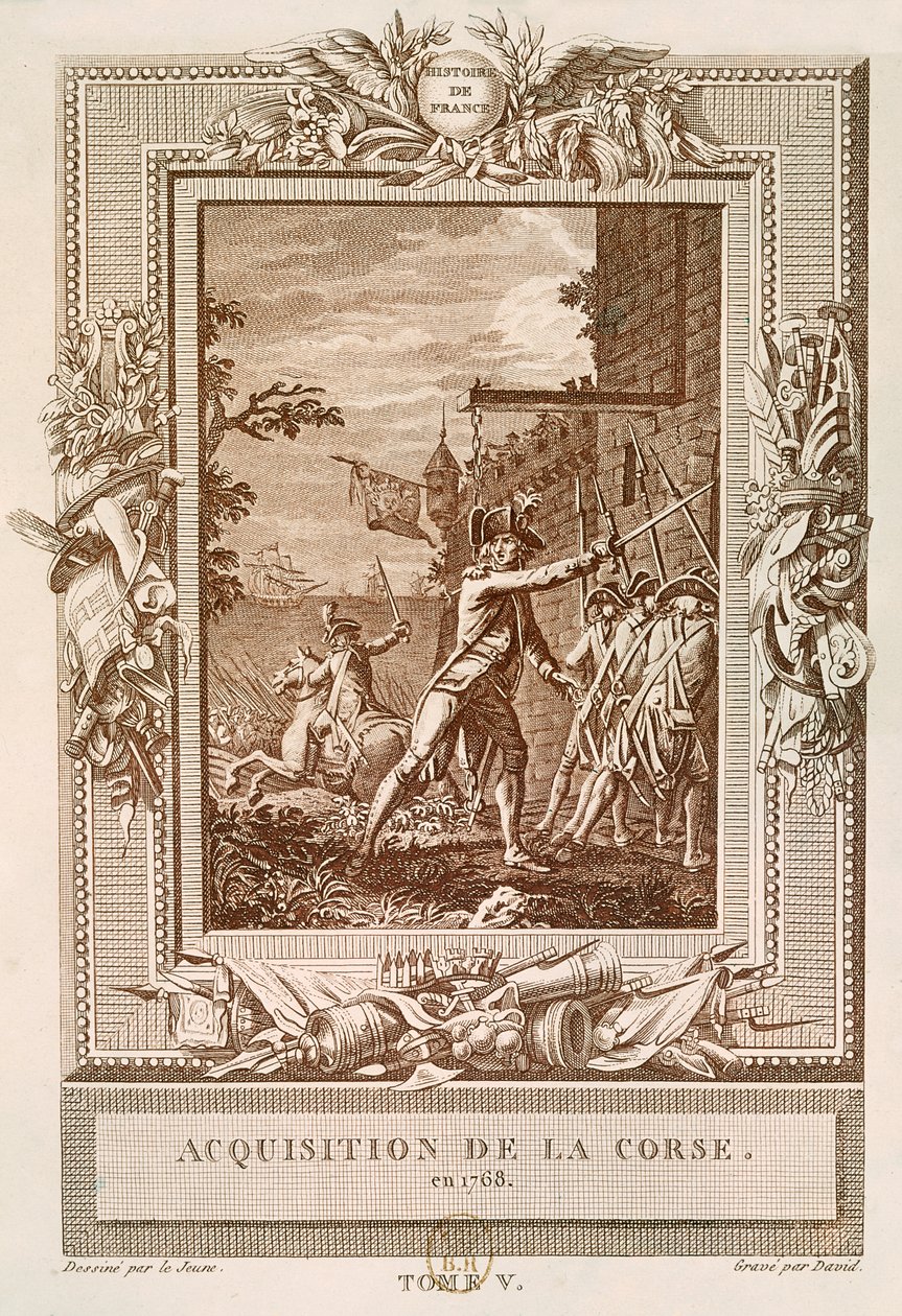 Nabycie Korsyki w 1768 r., ryty David autorstwa Henry Le Jeune