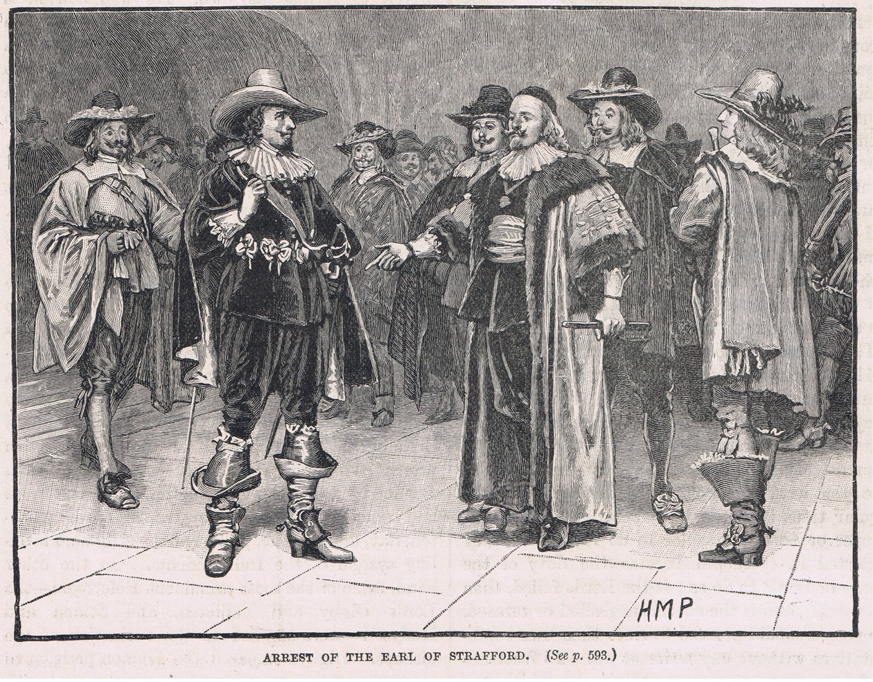 Aresztowanie hrabiego Strafford 1640 autorstwa Henry Marriott Paget