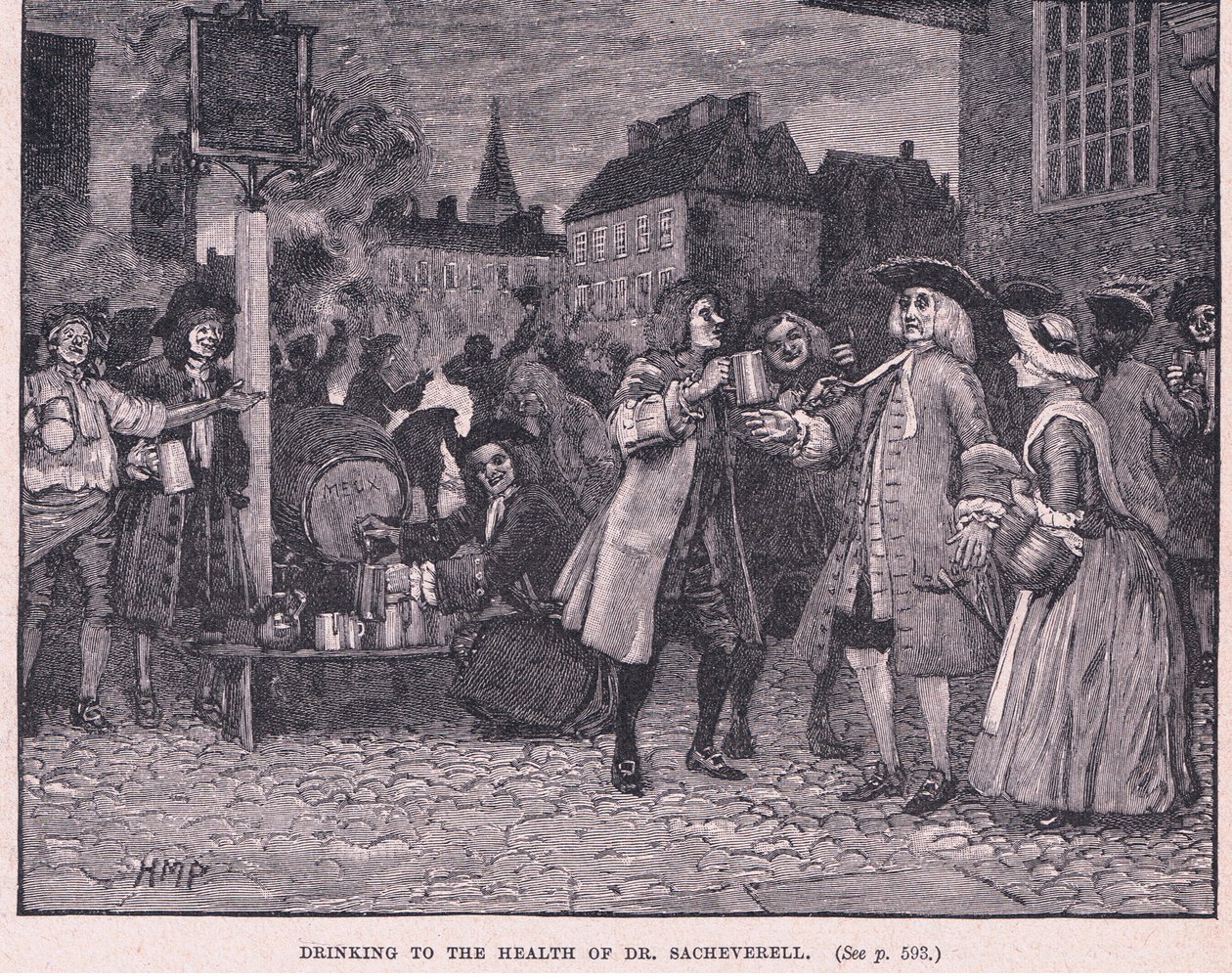 Picie zdrowia dr Saheverella AD 1710 autorstwa Henry Marriott Paget