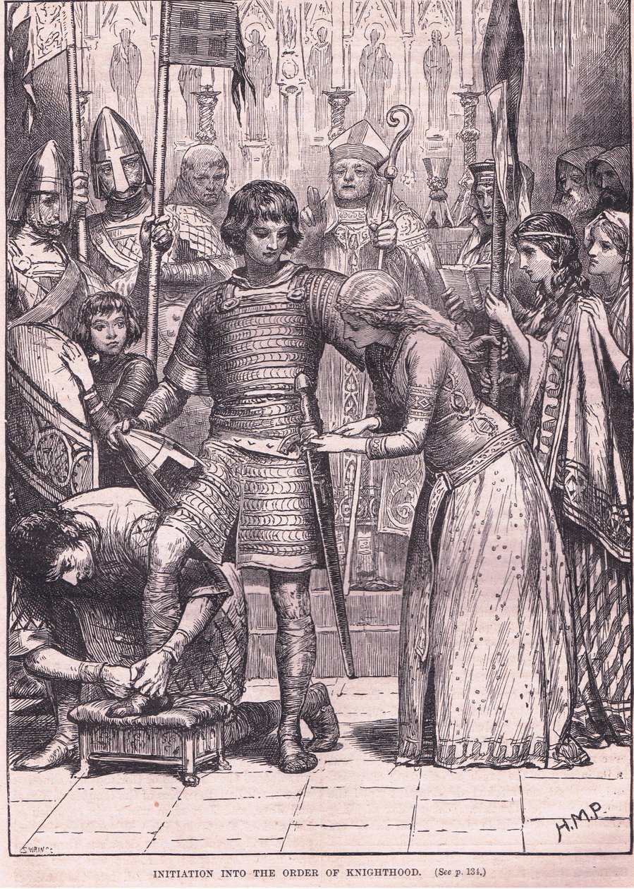Inicjacja do stanu rycerskiego ok. 1085 r. autorstwa Henry Marriott Paget