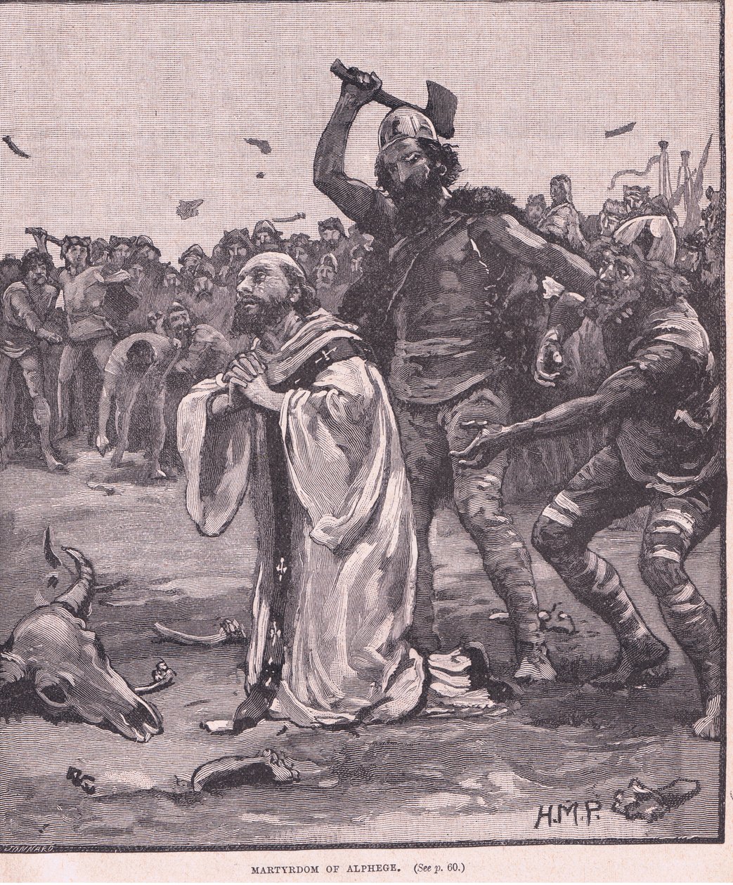 Męczeństwo Alphege AD 1012 autorstwa Henry Marriott Paget